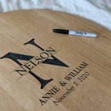 Personalized Engraved Barrelhead - Staving Artist Woodwork