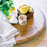 Engraved Revolving Tray - Staving Artist Woodwork