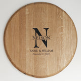 Personalized Engraved Barrelhead - Staving Artist Woodwork