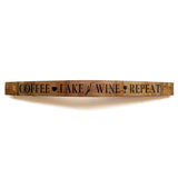 COFFEE, LAKE, WINE, REPEAT  Wine Barrel Stave - Staving Artist Woodwork