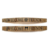WELCOME FRIENDS Wine Barrel Stave (Horizontal) - Staving Artist Woodwork