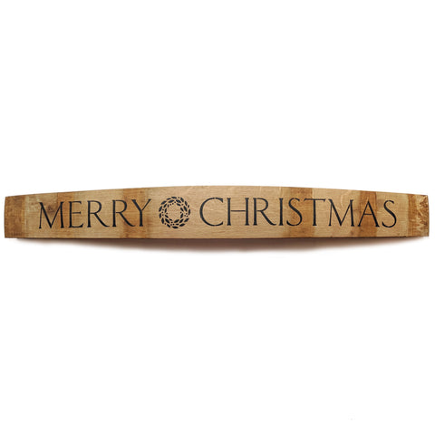 MERRY CHRISTMAS Wine Barrel Stave - Staving Artist Woodwork