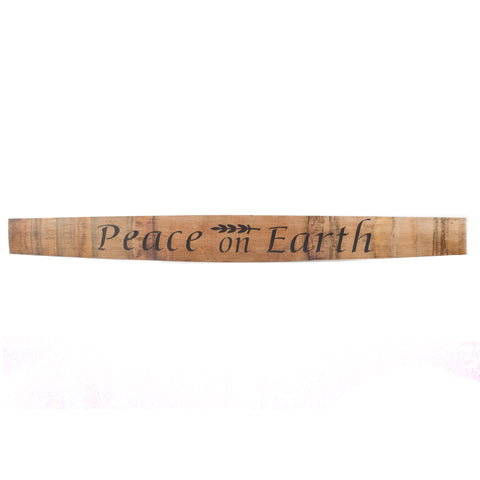 PEACE ON EARTH Wine Barrel Stave - Staving Artist Woodwork