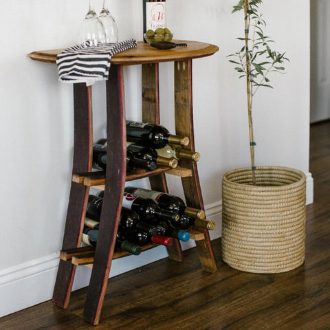 Demi-Lune Wine Rack Table - Staving Artist Woodwork