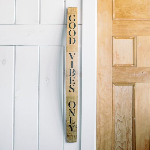 GOOD VIBES ONLY Wine Barrel Stave - Staving Artist Woodwork