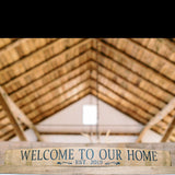 WELCOME TO OUR HOME  Custom Wine Barrel Stave Sign - Staving Artist Woodwork