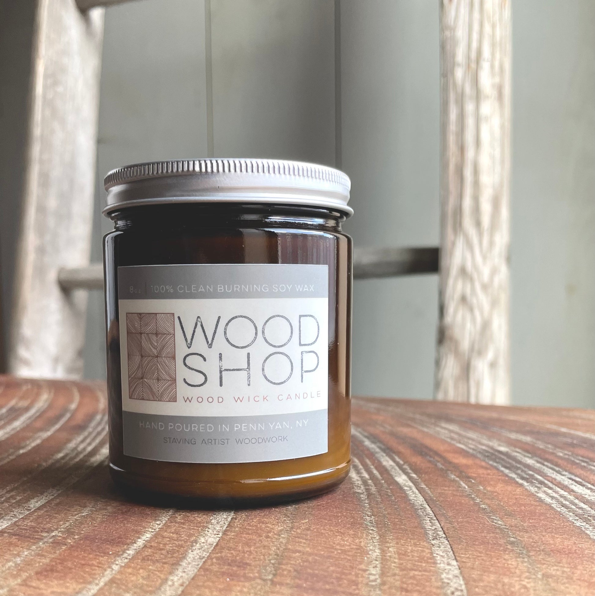 WOODSHOP - Hand-poured Soy Candle - Staving Artist Woodwork