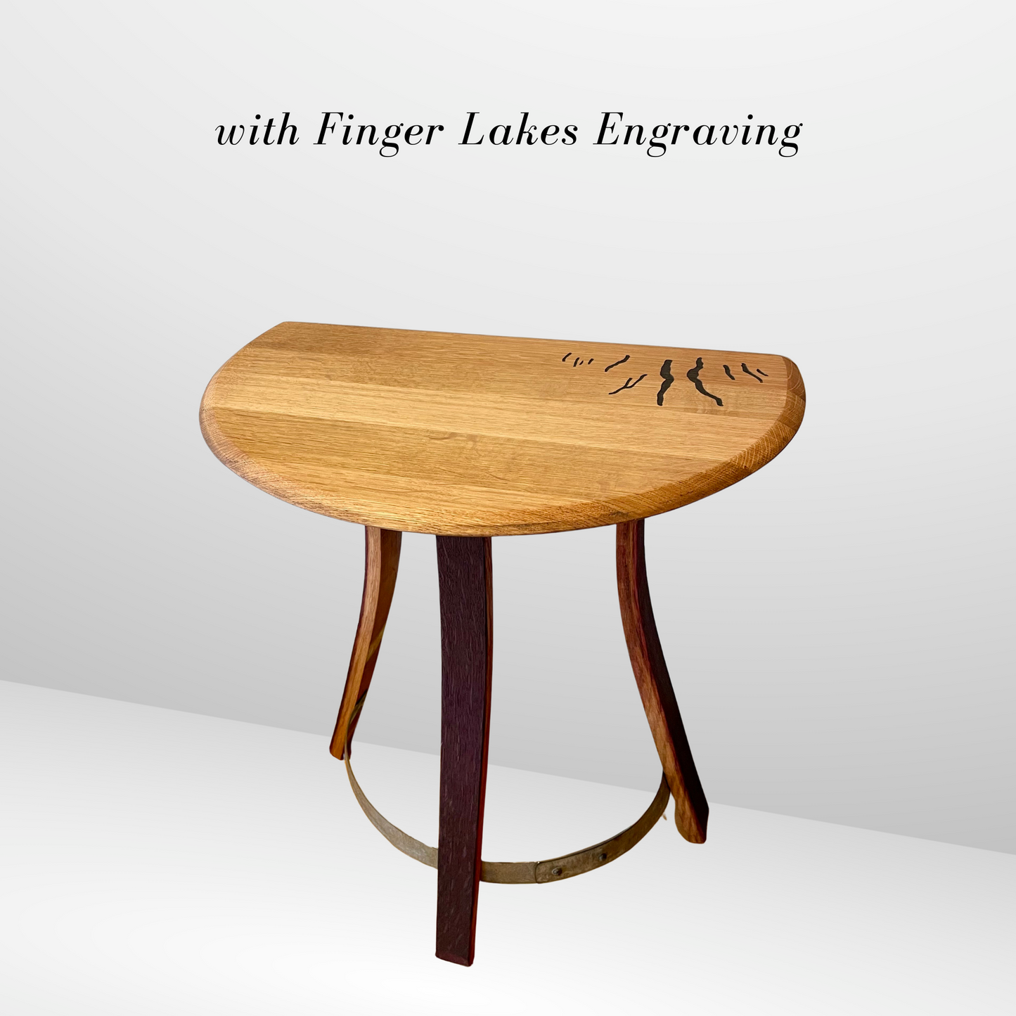 2/3 Demilune Half-Moon Side Table - Staving Artist Woodwork