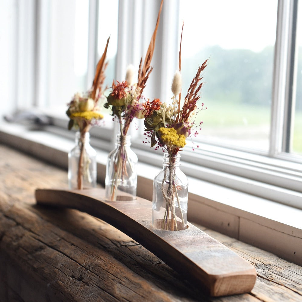 Wine Barrel Stave Tea Light Holder (3 hole) - Staving Artist Woodwork