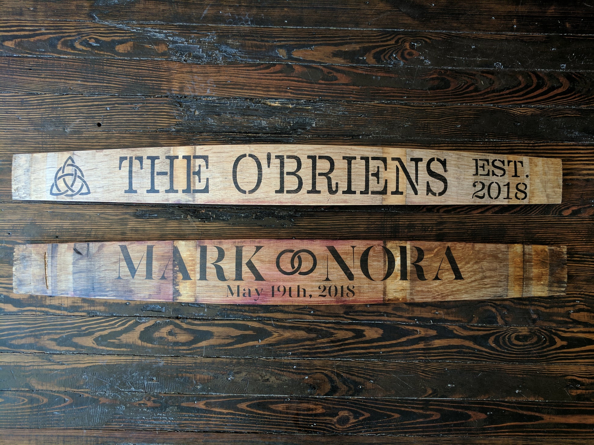 Custom Painted Wine Barrel Sign - Staving Artist Woodwork