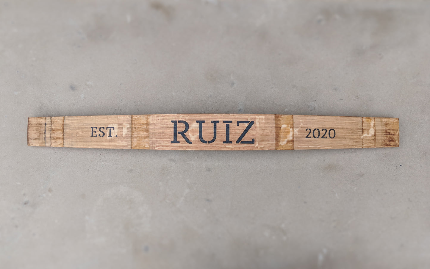 Custom Painted Wine Barrel Sign - Staving Artist Woodwork