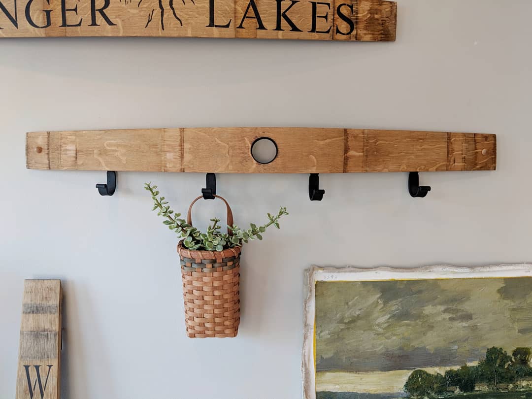 Barrel Stave Clothes/Towel Rack - Staving Artist Woodwork