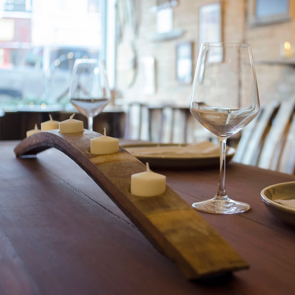 Gathering Stave – 5 Light Wine Barrel Candle Holder – Staving Artist ...
