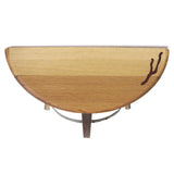 Petite Barrelhead Demi Lune Table - Staving Artist Woodwork
