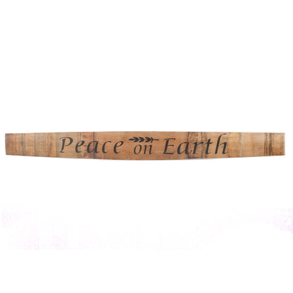 PEACE ON EARTH Wine Barrel Stave - Staving Artist Woodwork