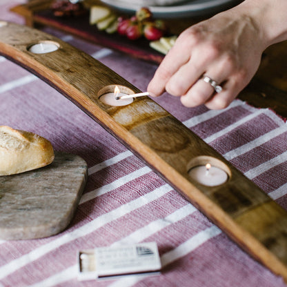 Wine Barrel Stave Candle Holder (5 Hole) - Staving Artist Woodwork