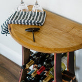 Demi-Lune Wine Rack Table - Staving Artist Woodwork