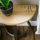 Half Barrelhead Demilune Table - Staving Artist Woodwork