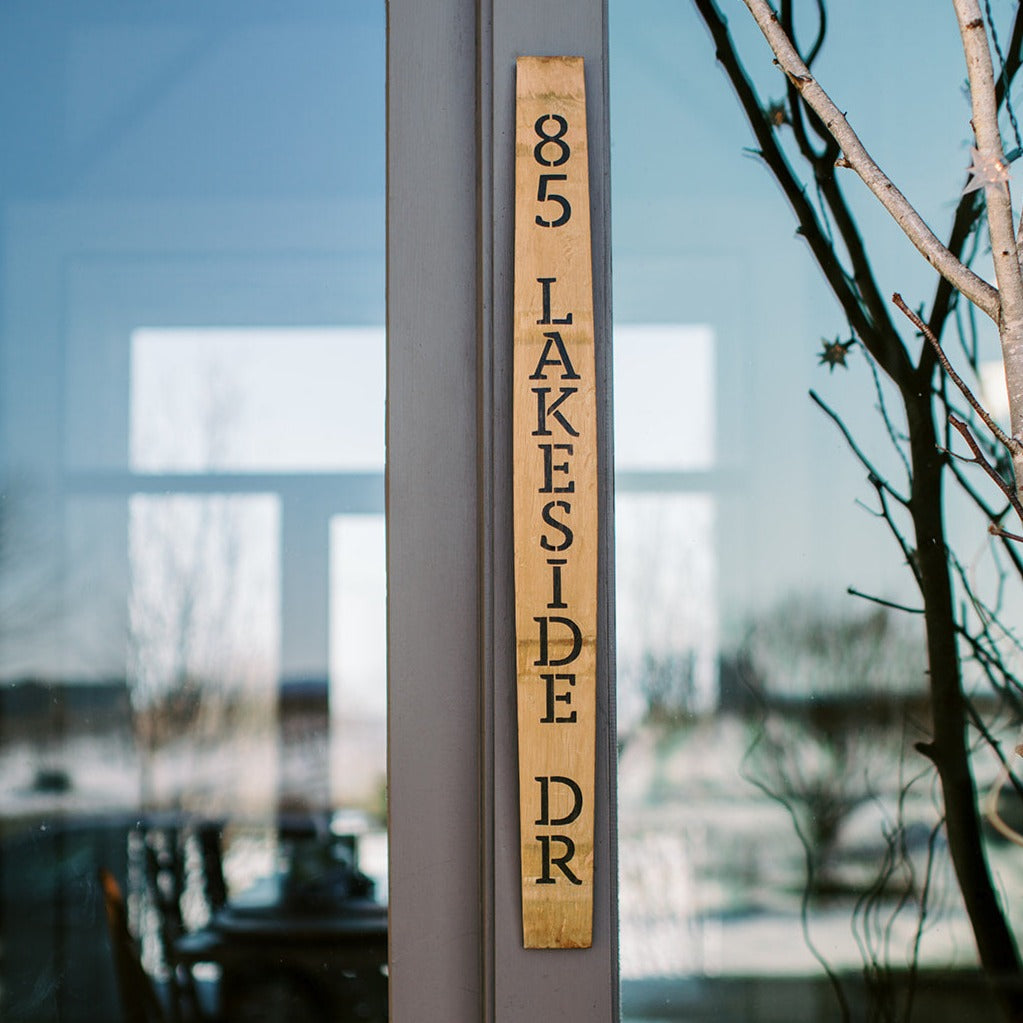 Custom Painted Wine Barrel Sign - Staving Artist Woodwork