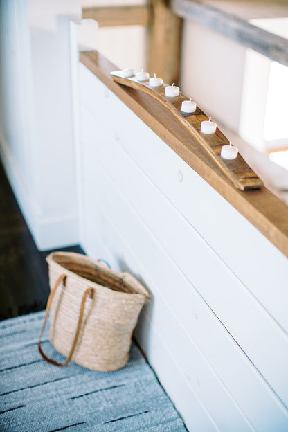 Wine Barrel Stave Candle Holder  (7 Hole) - Staving Artist Woodwork