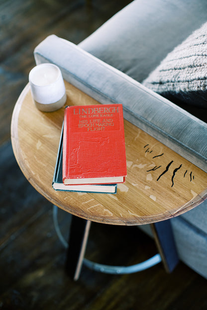 Half Barrelhead Demilune Table - Staving Artist Woodwork