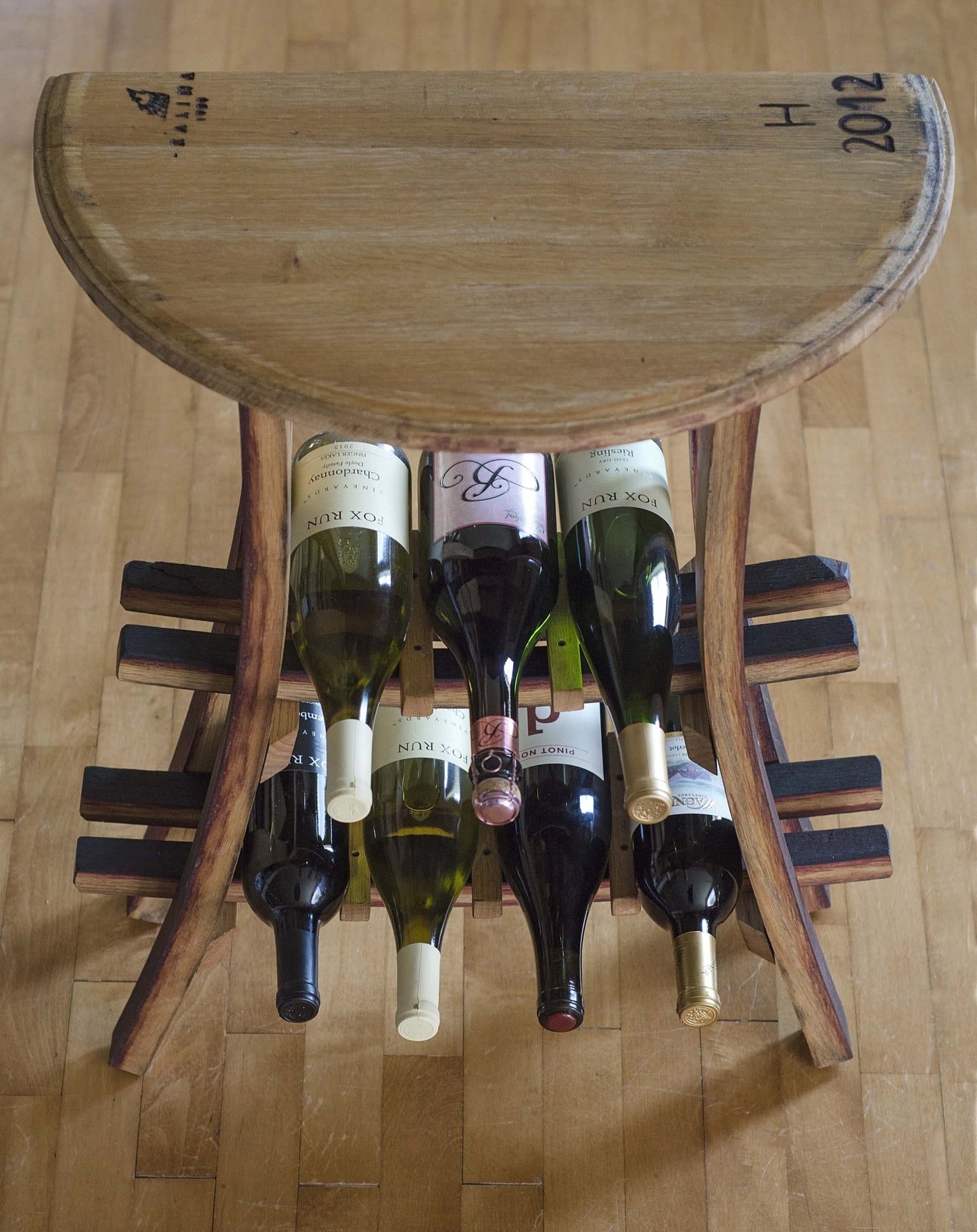 Demi-Lune Wine Rack Table - Staving Artist Woodwork