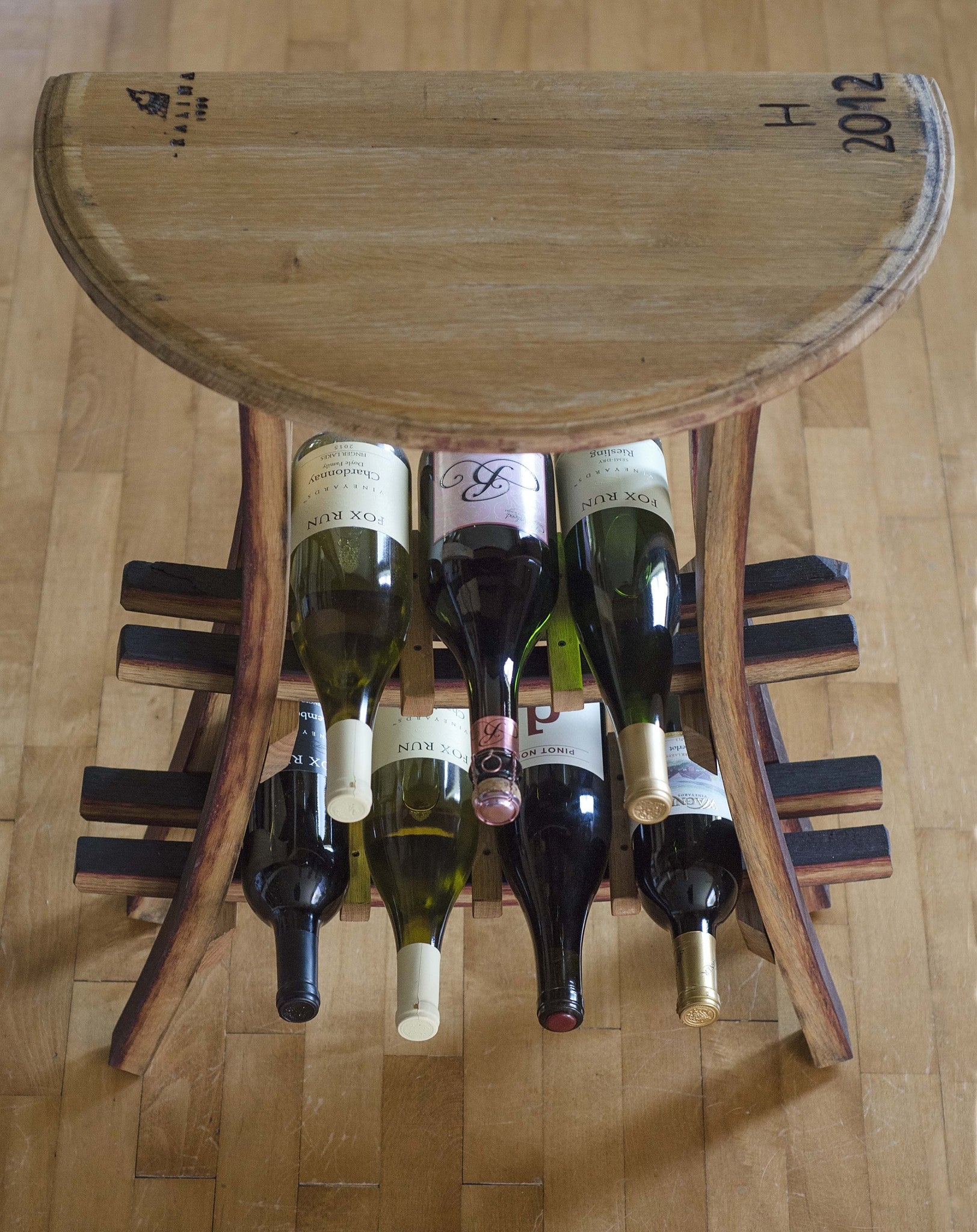 Demi-Lune Wine Rack Table - Staving Artist Woodwork